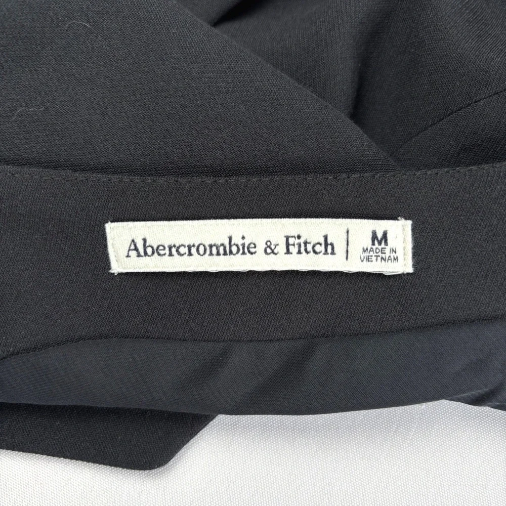 Abercrombie & Fitch Womens Black Halter Button Front Tailored Vest Size M